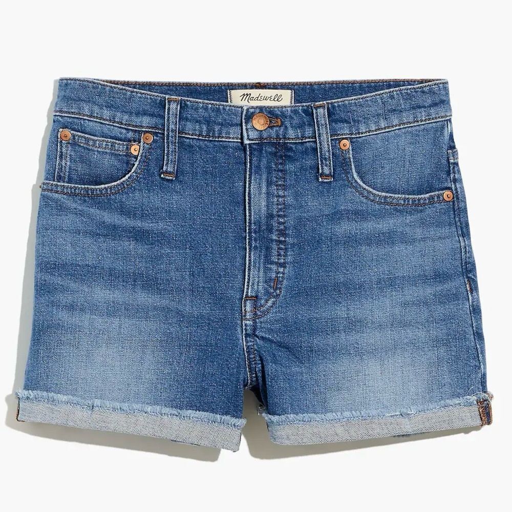 Madewell High-Rise Denim Shorts in Lavista Wash Size 26 Medium Wash Jean Short - Picture 2 of 12
